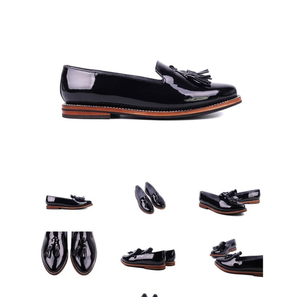 Miles & Louie Black Tassel Patent Leather Custom Made Shoe - Picture 2 of 15